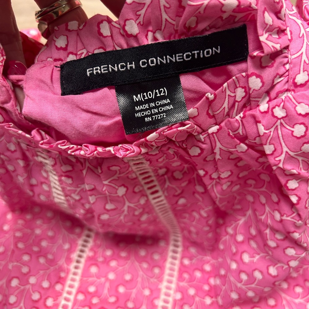 French Connection Girl's Pink Ruffle Summer Dress Size 10/12 - Picture 6 of 7